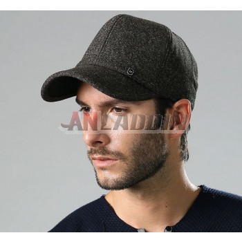Woolen cloth casual baseball cap