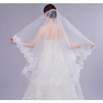 100 ~ 175cm trailing lace bridal veil