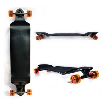 107cm maple wood black longboard
