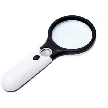 10X / 20X 2LEDs handheld acrylic magnifier