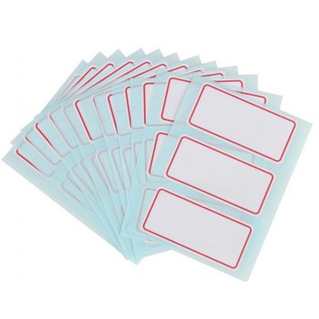 12pcs white self-adhesive labels