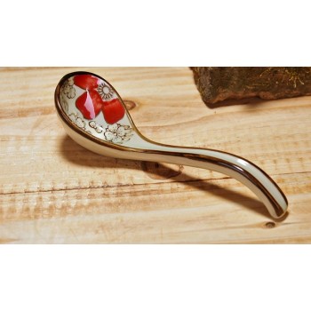 15cm S type painted ceramic spoon