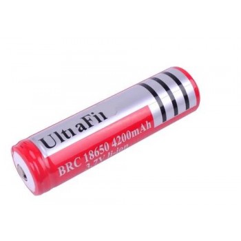 18650 3.7V 4200 mAh red rechargeable lithium battery