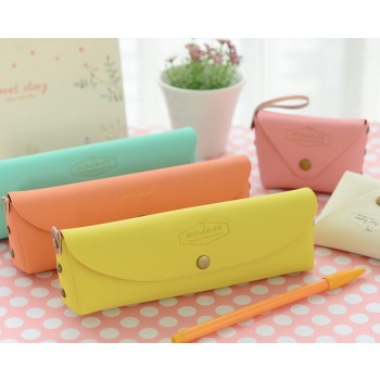 19cm pu hasp pen bag