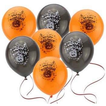 20pcs Halloween decoration balloons with patterns + inflator
