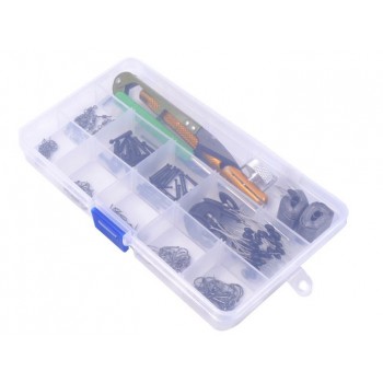 225pcs multifunctional freshwater fishing hooks kit