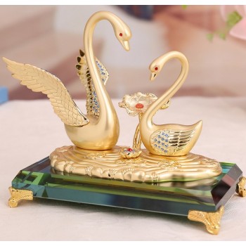 24k plated swan wedding gift