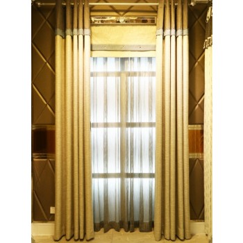 2.8m fixed width linen curtains