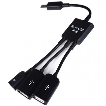 2 port Micro USB HUB + Micro charging port