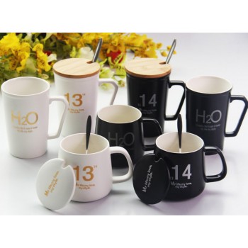 2pcs 360 ~ 400ml lovers ceramic mug
