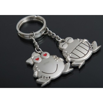 2pcs couples frog keychain
