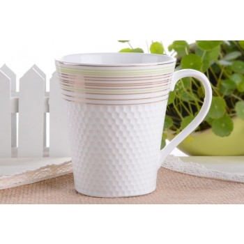 350ml honeycomb pattern ceramic mug
