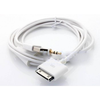 3.5mm aux car audio cable with USB charging port for iPhone 4S iPad 2 3