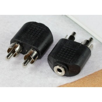 3.5mm Female to Dual RCA male audio adapter