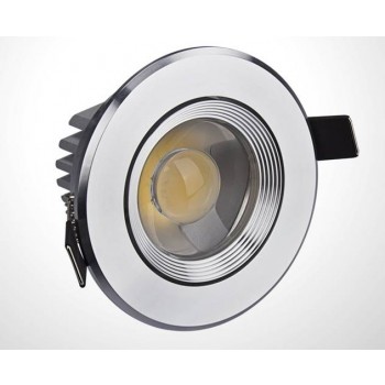 3W / 5W / 7W Silver Aluminium Ceiling COB LED Spot Light