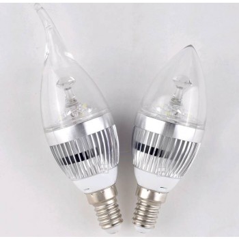 3W E14 acrylic shade LED candle bulb