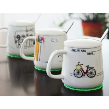 400ml cartoon style ceramic mug