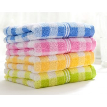 4pcs Case grain multi-colored cotton towels