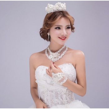 4pcs crown bridal accessories kit