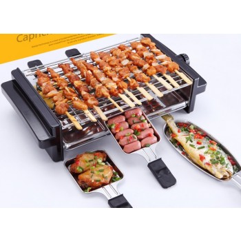 5-level temperature regulating smokeless multifunction electric barbecue device