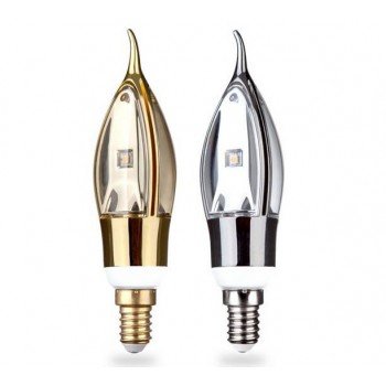 5W E14 glass shade LED candle bulb
