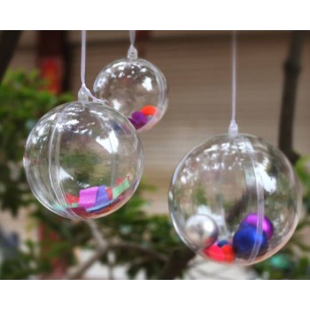 6-10cm transparent hollow Christmas Balls