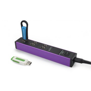 6-port USB splitter with power