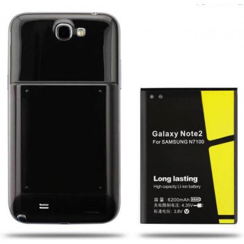 6200mAh Thickening lithium battery +  phone back cover for Samsung Galaxy Note2