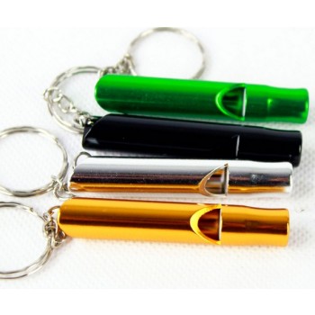 6cm pets training keychain whistle