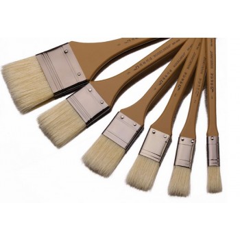 6pcs Pig hair wooden paintbrush set