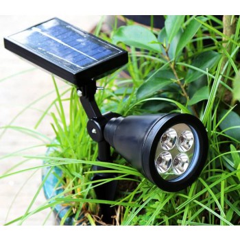 750 mA Black Solar Led Garden Floodlight
