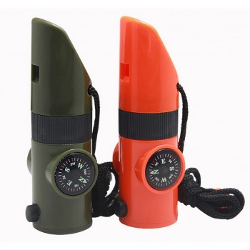 7 in 1 Multifunction whistle compass