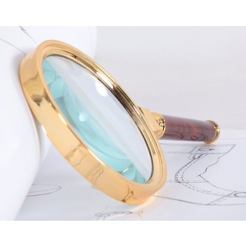 8cm 10X detachable handle glass magnifying