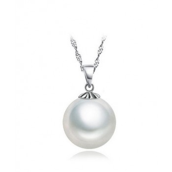 925 Sterling Silver white pearl Necklace