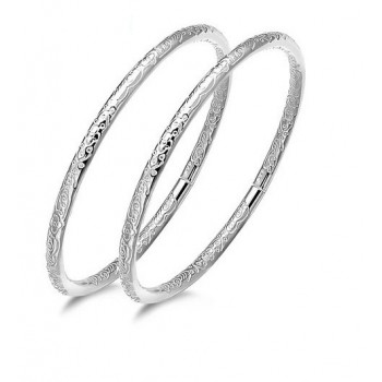 999 Sterling Silver carved Bracelet  