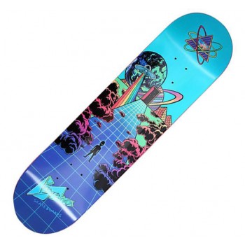 aliens patterns skateboard deck