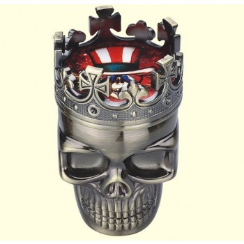 Alloy skull tobacco grinder