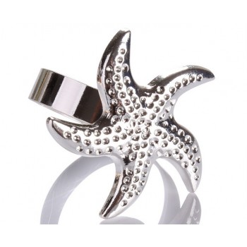 Alloy starfish napkins ring
