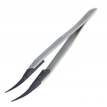 Anti-static bent nose tweezers