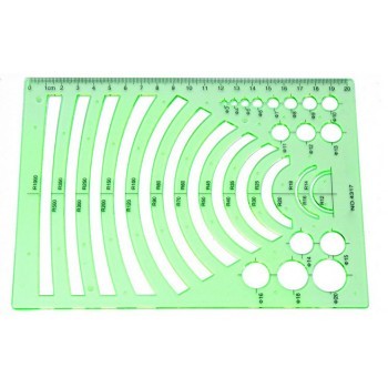 Arc template drawing ruler