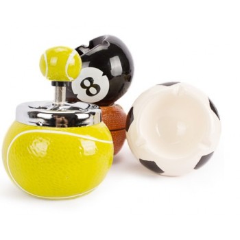 Ball style ceramic ashtray