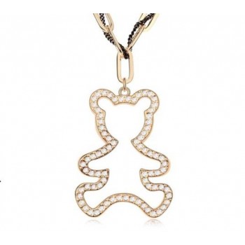 Bear pendant in alloy + crystal