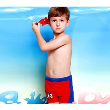 Bicolor Cartoons little boy swimming trunks