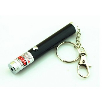 Black Aluminum Green Laser Pointer with Keychain
