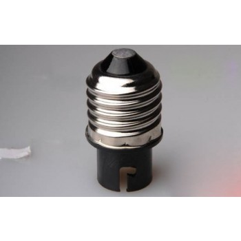 Black E27 to BA15D LED bulb socket converter