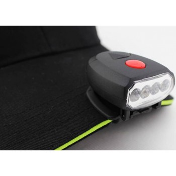 Black rotatable 4 LED cap lights