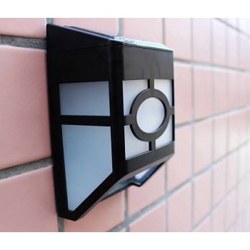 Black Solar Garden Wall Light