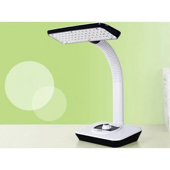 Black + White 2800 mA rechargeable 60 LED desk lamp