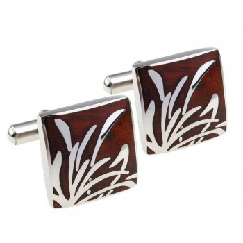 Bluegrass annatto stainless steel cufflinks