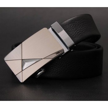 Business Automatic buckle value men's leather belt